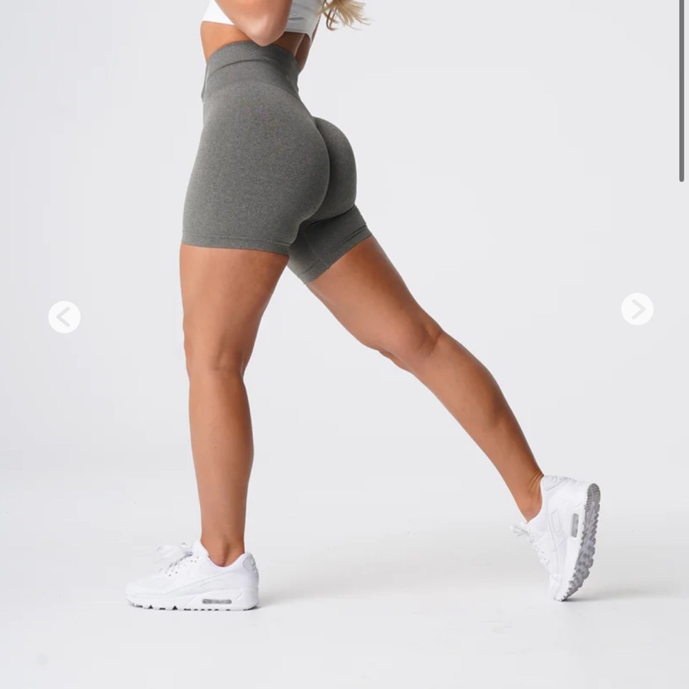 Khaki High-Waisted NVGTN Shorts